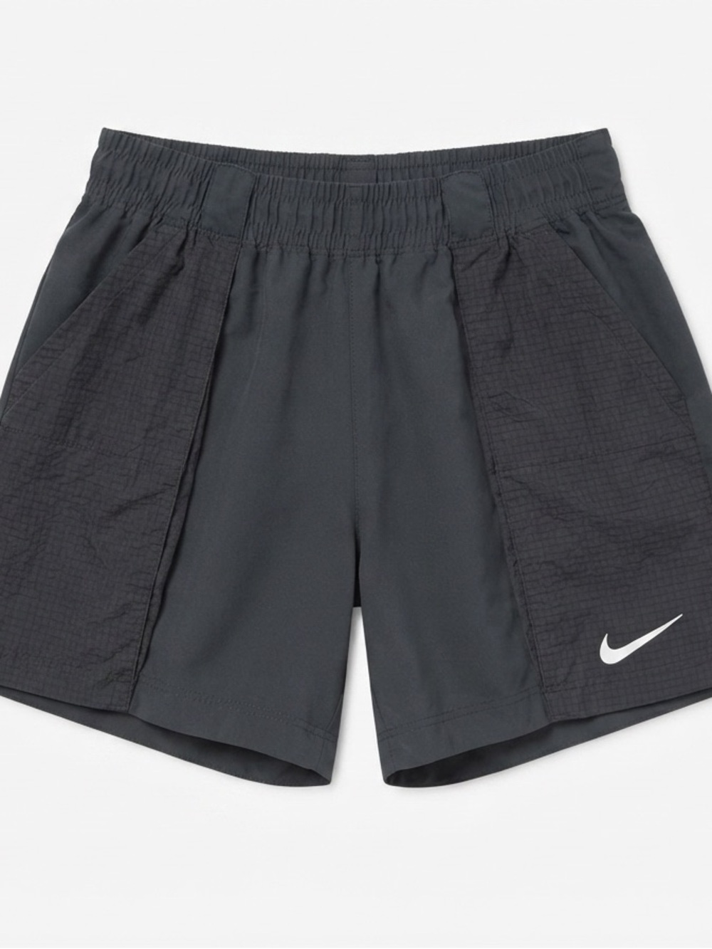 Nike Dri-FIT Running Shorts Womens Medium Black Grid Mesh Athletic Gym Workout